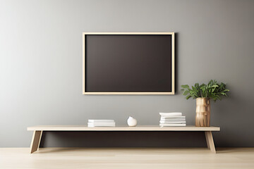 Podium Display Home office concept, picture frame mockup