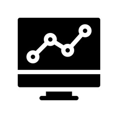 analytics glyph icon