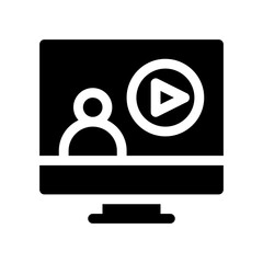 online presentation glyph icon