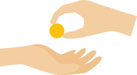 Money donation illustration