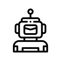 robot line icon
