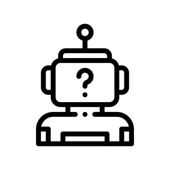robot line icon