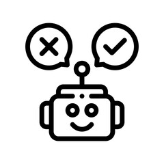 robot line icon