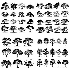 tree silhouette, tree vector, tree illustration, tree svg, leaves png, leaves svg, leaf svg, leaf png, tree, vector, nature, leaf, illustration, silhouette, branch, plant, design, forest, art, spring,