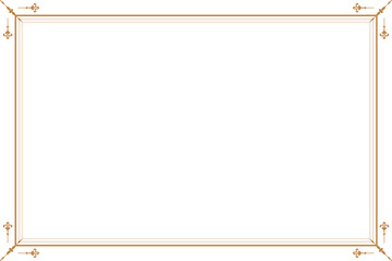 Elements of ornate vintage frames. Gold on white classic calligraphy swirls, floral motifs. Design print for greeting cards, wedding invitations, restaurant menu, royal certificates. Set 95