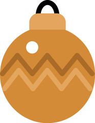 Obraz premium Luxury symbol of glass ball toy. Christmas symbol in boho style. Festive New Year vector icon isolated on white background for decoration of holiday design