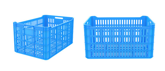 Plastic crate. Empty plastic crate for fruits and vegetables.
