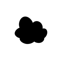 Clouds silhouettes. Design elements for the weather forecast, web interface or cloud storage applications.