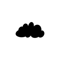 Clouds silhouettes. Design elements for the weather forecast, web interface or cloud storage applications.