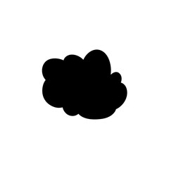 Clouds silhouettes. Design elements for the weather forecast, web interface or cloud storage applications.