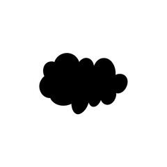 Clouds silhouettes. Design elements for the weather forecast, web interface or cloud storage applications.