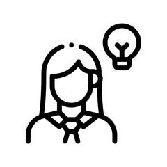 thinking line icon