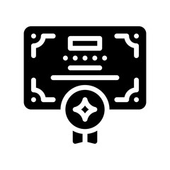 diploma glyph icon