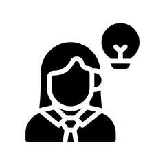 thinking glyph icon