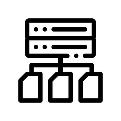 data collection line icon