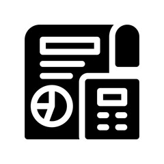 accounting glyph icon