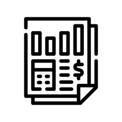 bookkeeping line icon