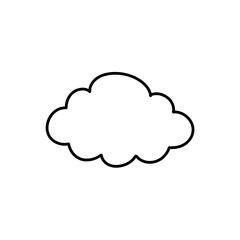 Clouds line art icon. Storage solution element, databases, networking, software image, cloud and meteorology concept