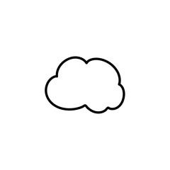 Clouds line art icon. Storage solution element, databases, networking, software image, cloud and meteorology concept