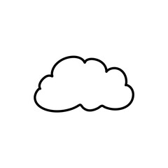 Clouds line art icon. Storage solution element, databases, networking, software image, cloud and meteorology concept