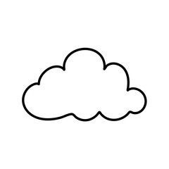 Clouds line art icon. Storage solution element, databases, networking, software image, cloud and meteorology concept
