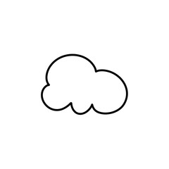 Clouds line art icon. Storage solution element, databases, networking, software image, cloud and meteorology concept