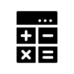 Obraz premium calculator glyph icon