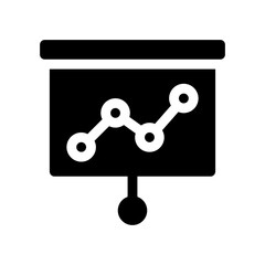 line chart glyph icon