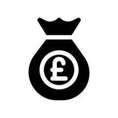 money bag glyph icon