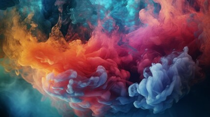 hyper realistic background of colored smoke , generated by AI