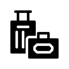 suitcase glyph icon