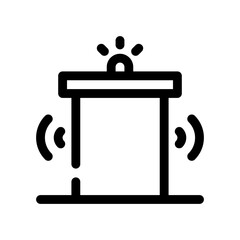metal detector line icon