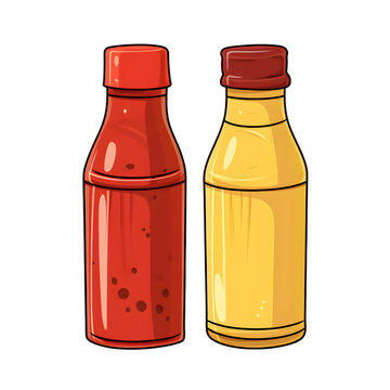 2pcs/set Portable Mini Ketchup Condiment Squeeze Bottles -Portable Mayo  Sauces Salad Bottles- Cooking Sauce Container Kitchen Accessories