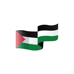 Wavy flag palestine illustration vector design isolated