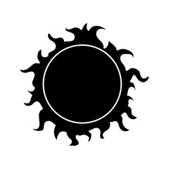 Sun icon vector. summer illustration sign. weather symbol or logo.