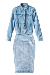 Denim suit isolated