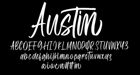 Font Handwritten Script Austin Texture Brush Font Type Font lettering handwritten