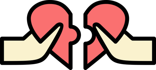 Broken heart illustration