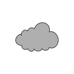 cloud vector icons. cloudlet contour symbols. Clouds silhouette