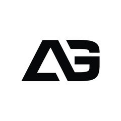 AG logo initial letter design template vector, AG logo initial letter design template vector