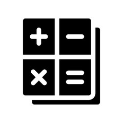 mathematics glyph icon