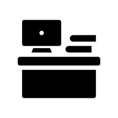 desk glyph icon