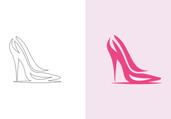 A distinct pair of colourful women's shoes. women's stiletto high-heeled shoe collection. stylish shoes for girls.
