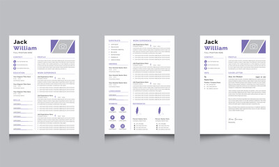 Business Resume Template Layout Set 