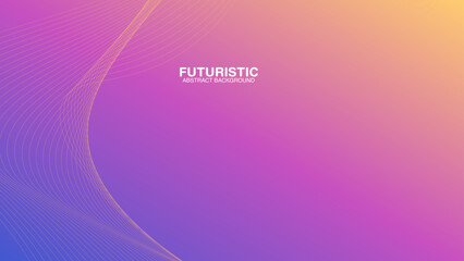 Abstract technology futuristic glowing colorful wave light lines with speed motion moving on dark background.Futuristic technology concept. Suit for poster, banner, brochure, business, website, flyer