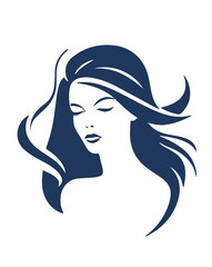Beautiful Girl Mascot Icon Logo