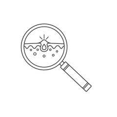 illustration of acne, problems with facial skin.