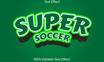Super soccer text effect in 3d
