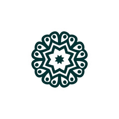 set of islamic mandala elements background asian