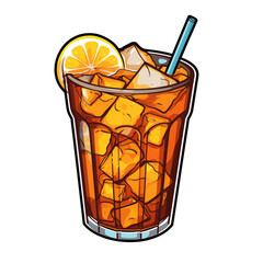 glass of tea with lemon